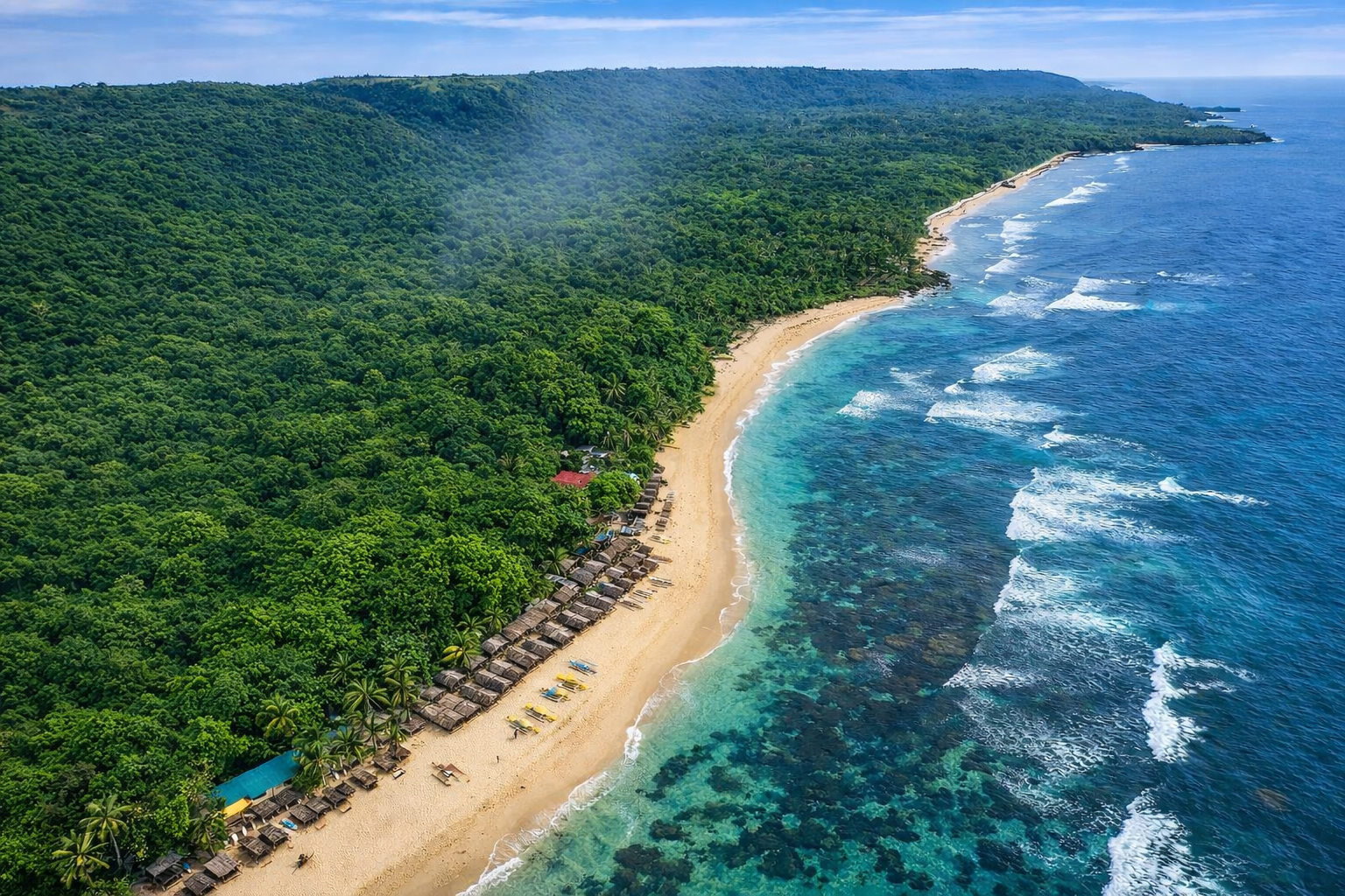 A close view of golden Patar Beach sand in Bolinao under clear shallow water, with small ripples picking up the light.